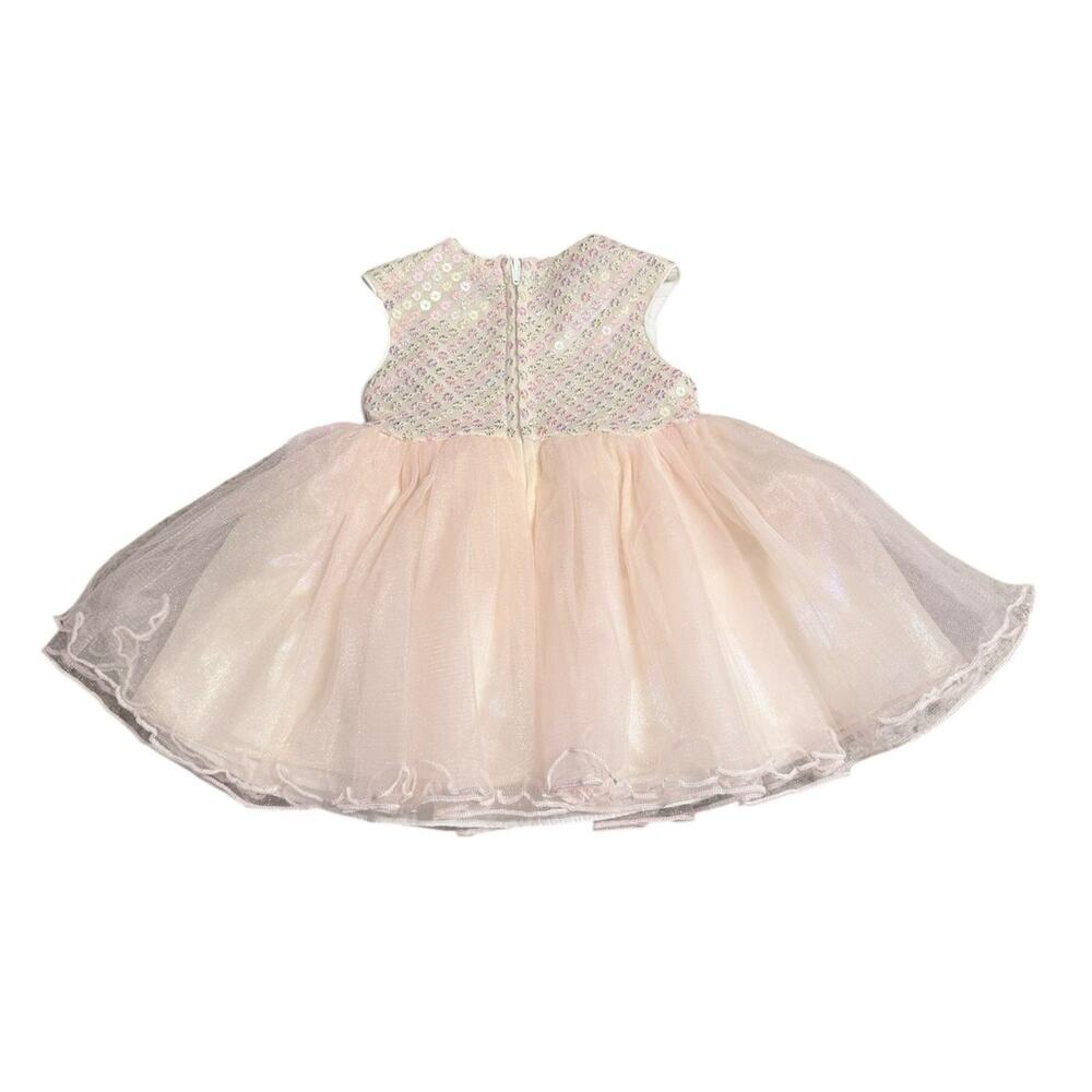 Bonnie Jean Baby Pink Tulle Sequin Dress Size 6-9 Month NWT - Picture 2 of 3